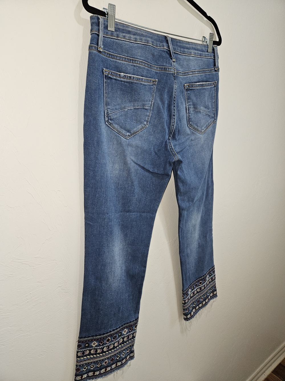 DRIFTWOOD Denim Embroidered Jeans Colette Ankle Cuff Women's Size 31 - Picture 9 of 14